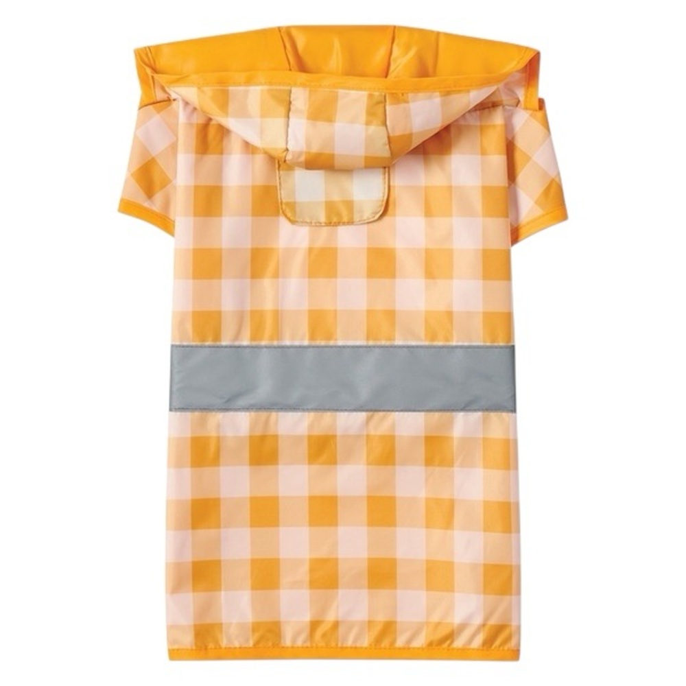 Kitschy Dog Lover Checkered Coquette Outdoor Orange Protective Pet Raincoat